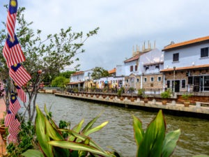 Bord de rivière à Malacca